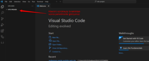 Oluşturulan klasörü Visual Studio Code programına ekleme